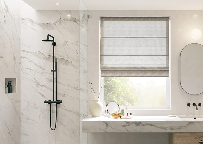 Tanami Voile, Grey Haze - Motorised Roman Blind - Image 3